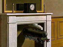 Image result for Rene Magritte Paintings Train