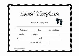 Image result for Printable Fake Birth Certificate