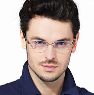 Image result for Mens Rimless Eyeglasses