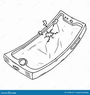 Image result for Cracked Phone Drawing