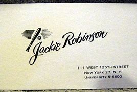 Image result for Jackie Robinson Signed Business Card