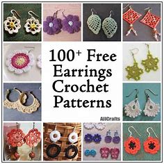 100+ Free Crochet Earrings Patterns – AllCrafts Free Crafts Update #free #crochet #jewelry #… | Crochet earrings pattern, Crochet jewelry patterns, Crochet earrings
