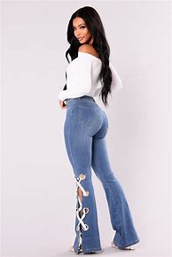 Image result for How to Style Low Waist Bell Bottom