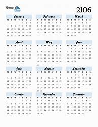 Image result for 2106 Calendar