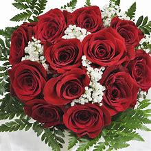Image result for Dozen Red Roses Bouquet