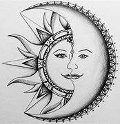 Image result for Sun and Moon Line Art