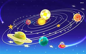 Image result for Cartoon with a Flying Carrot and the Solar System