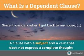 Image result for 10 Example of Dependent Clause