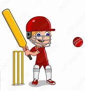 Image result for Kids Playing Cricket Cartoon