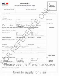 Image result for French Visa Declaration Not to Work Templates