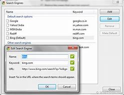 Image result for Chrome Bing Default Search Engine