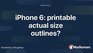 Image result for iPhone 6 Actual Size Template