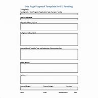 Image result for 1 Page Proposal Template Word