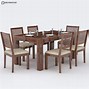 Image result for Dining Table 6 Seater Size Cm