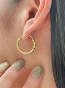Image result for Hoop Earrings 18K Gold Plated