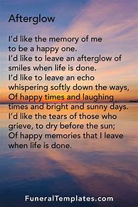 Image result for A Goodbye Poem for a Funeral