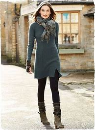 Image result for tunic dress with leggings winter