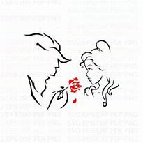 Image result for Belle and Beast Silhouette