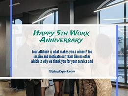 Image result for 5 Years Work Anniversary Wishes