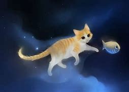 Image result for Cat Floating Anime