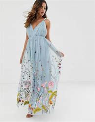 Image result for Floral Embroidery Maxi Dress