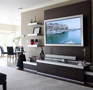 Image result for What Decor to Put Under Flat Screen TV On Wall