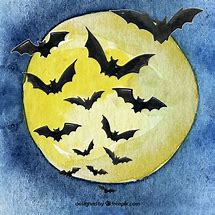 Image result for Harvest Moon with Bats Painting