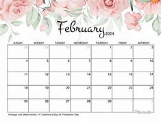 Image result for February Monthly Printable Calendar