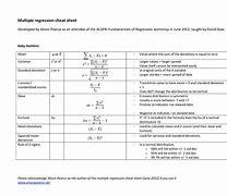 Image result for Regression Cheat Sheet