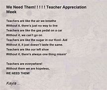 Image result for Teacher Appreciation Week Poem