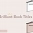 Image result for How to Design a Book Title