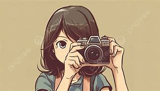 Image result for Anime Girl Holding Camera