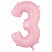 Image result for pink numbers 3 balloons
