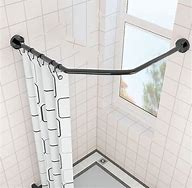 Image result for Corner Bathtub Curtain Rod