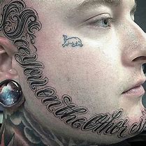 Image result for Side Face Tattoo Letters
