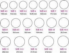 Image result for Silicone Ring Size Chart