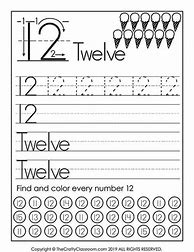 Image result for Preschool Math Worksheets Number 12