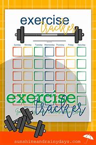 Image result for Exercise Tracker with Days On Top