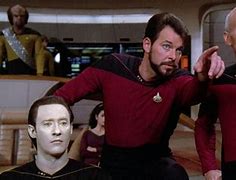 Image result for Commander Riker and Q