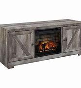 Image result for Gray TV Stand with Fireplace