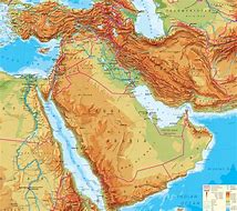 Image result for Middle East Terrain Map