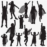 Image result for Child with Cape Silhouette Images