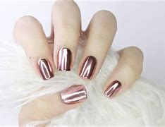 Image result for Rose Gold Chrome Nail Design Inspo