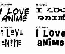 Image result for Font Saying Anime