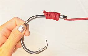 Image result for How to Tie Fishing Line to Hook