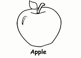 Image result for Apple Coloring Page Kids