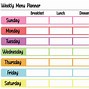 Image result for 5 Day Blank Menu Template