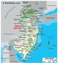 Image result for NJ Physical Map