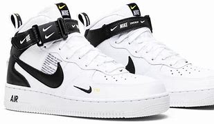 Image result for Nike Air Force 1 Mid Black White