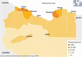 Image result for Libya Population Map
